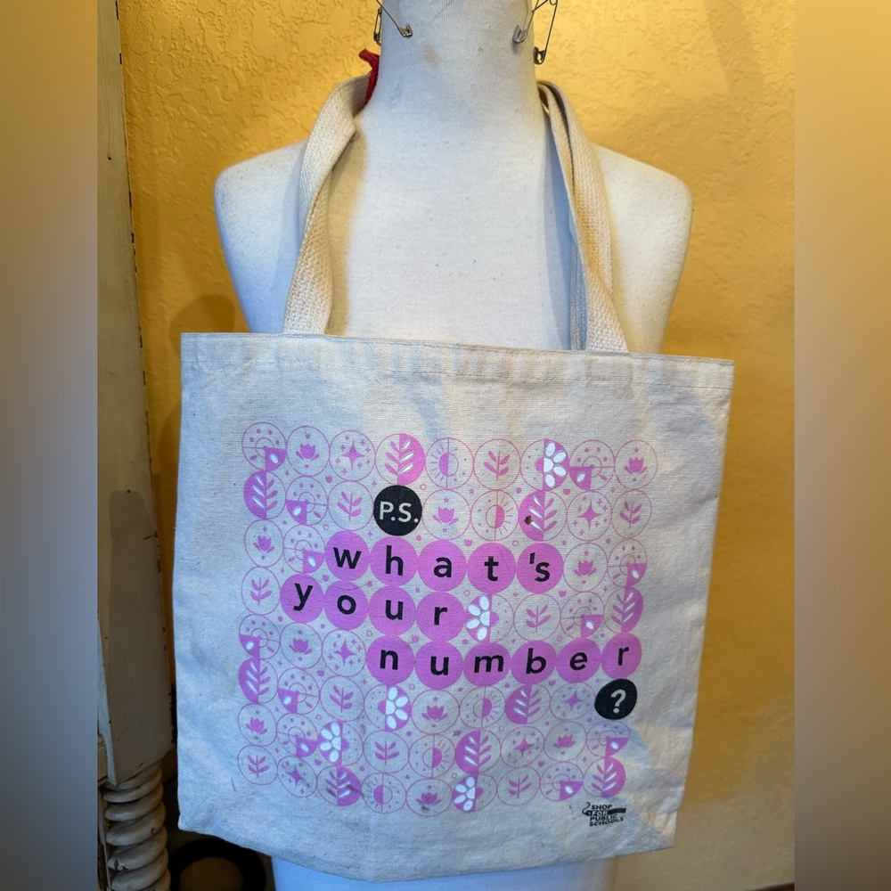 Stylish Cream Tote Bag with Pink Accents